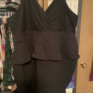 Black Torrid peplum dress 28W